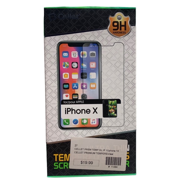 Cellet Tempered Glass Screen Protector iPhone X - Picture 1 of 2
